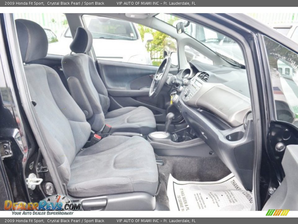 2009 Honda Fit Sport Crystal Black Pearl / Sport Black Photo #25