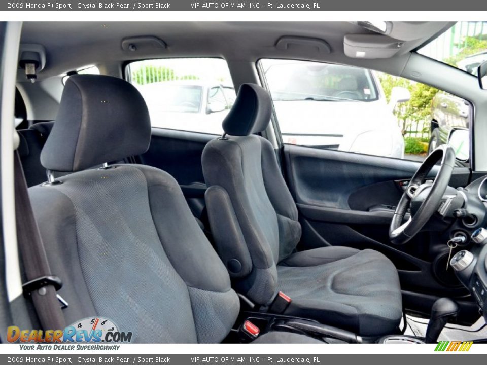 2009 Honda Fit Sport Crystal Black Pearl / Sport Black Photo #26