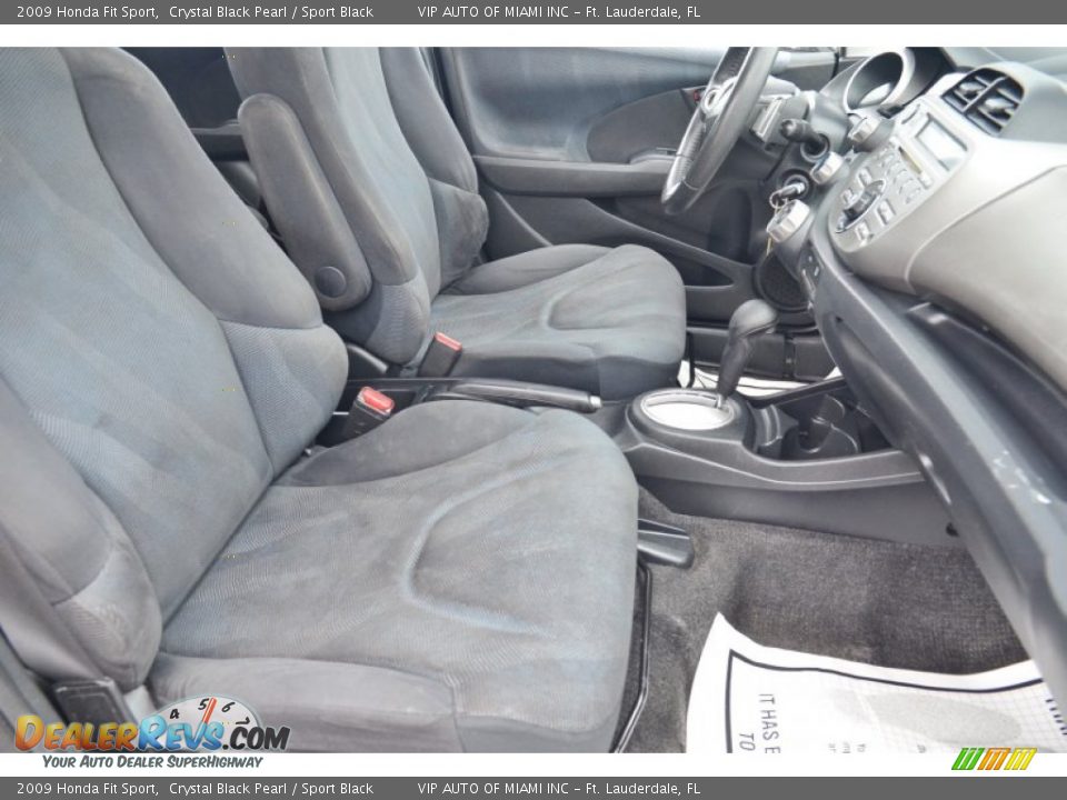 2009 Honda Fit Sport Crystal Black Pearl / Sport Black Photo #27