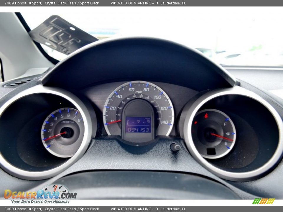 2009 Honda Fit Sport Crystal Black Pearl / Sport Black Photo #29
