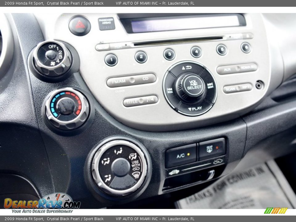 2009 Honda Fit Sport Crystal Black Pearl / Sport Black Photo #31