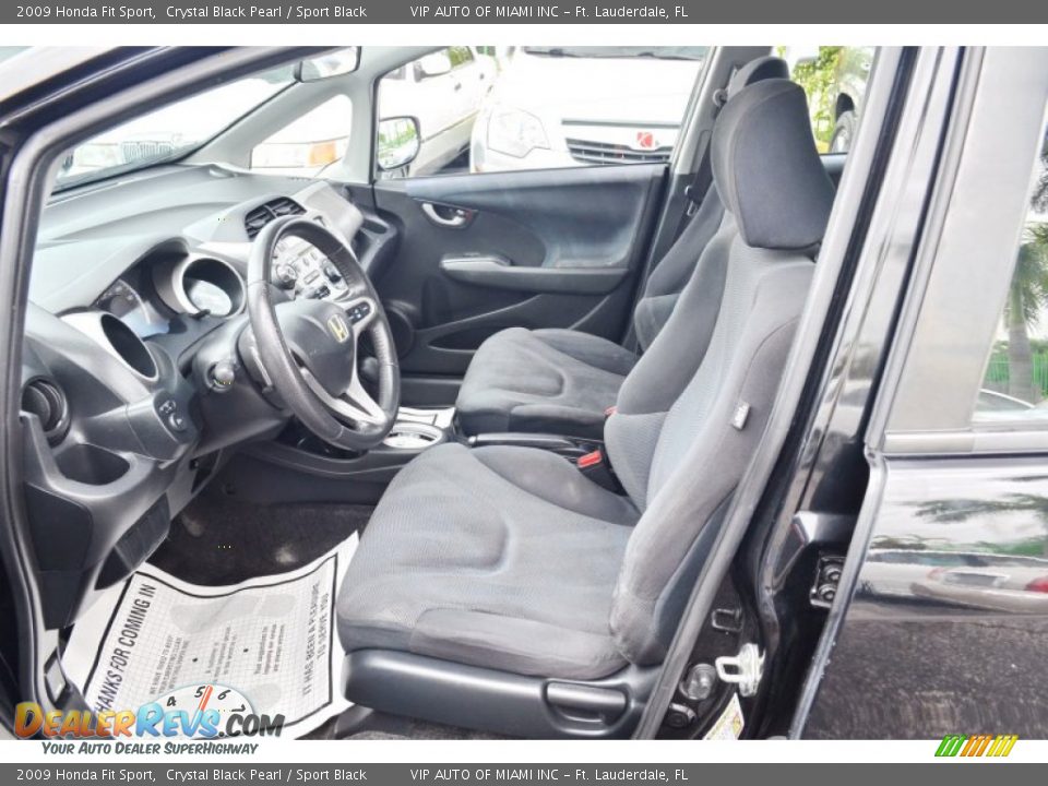 2009 Honda Fit Sport Crystal Black Pearl / Sport Black Photo #36