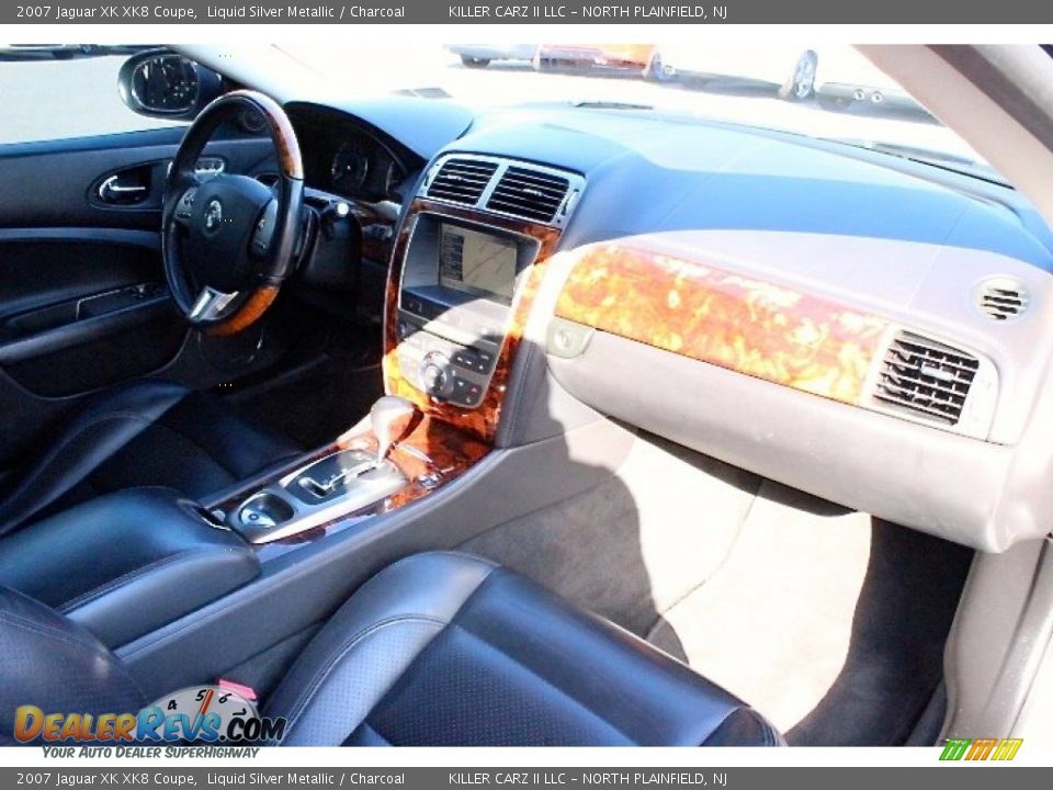 2007 Jaguar XK XK8 Coupe Liquid Silver Metallic / Charcoal Photo #30