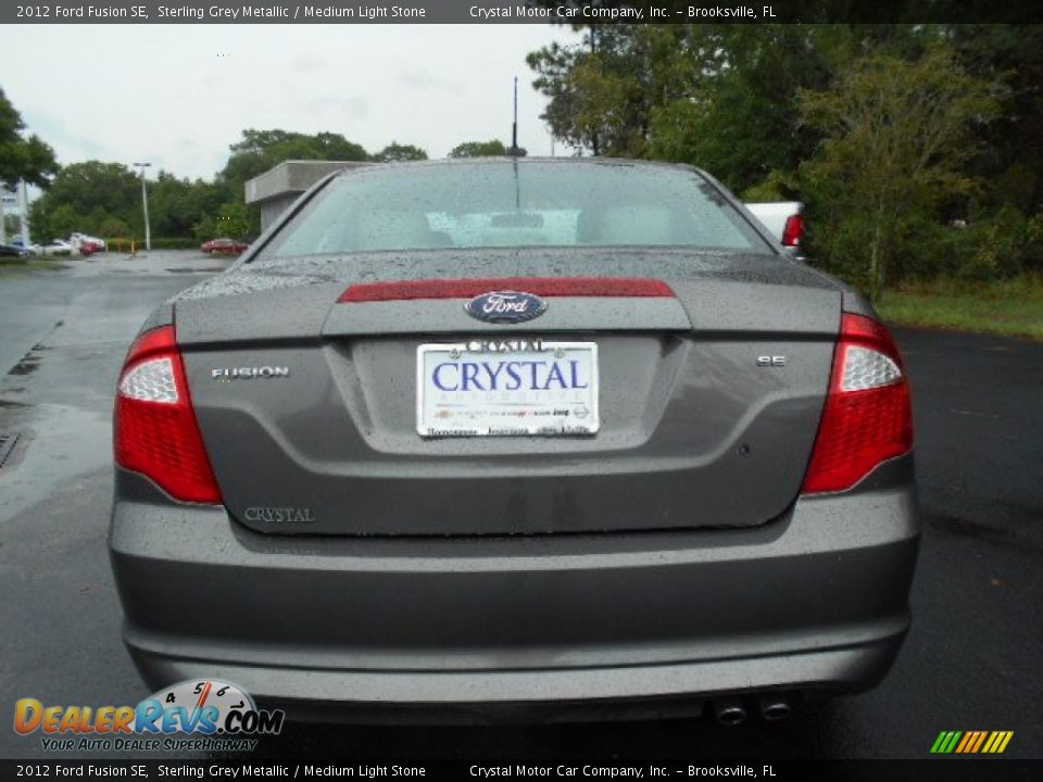 2012 Ford Fusion SE Sterling Grey Metallic / Medium Light Stone Photo #7