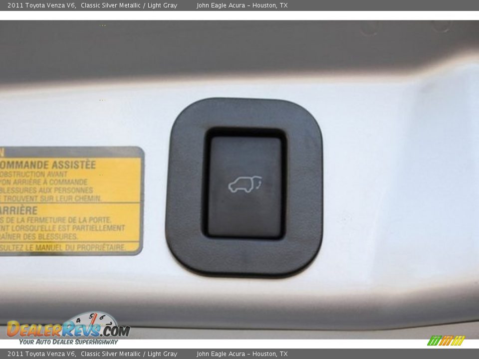 2011 Toyota Venza V6 Classic Silver Metallic / Light Gray Photo #20