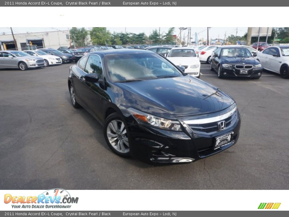 2011 Honda Accord EX-L Coupe Crystal Black Pearl / Black Photo #2