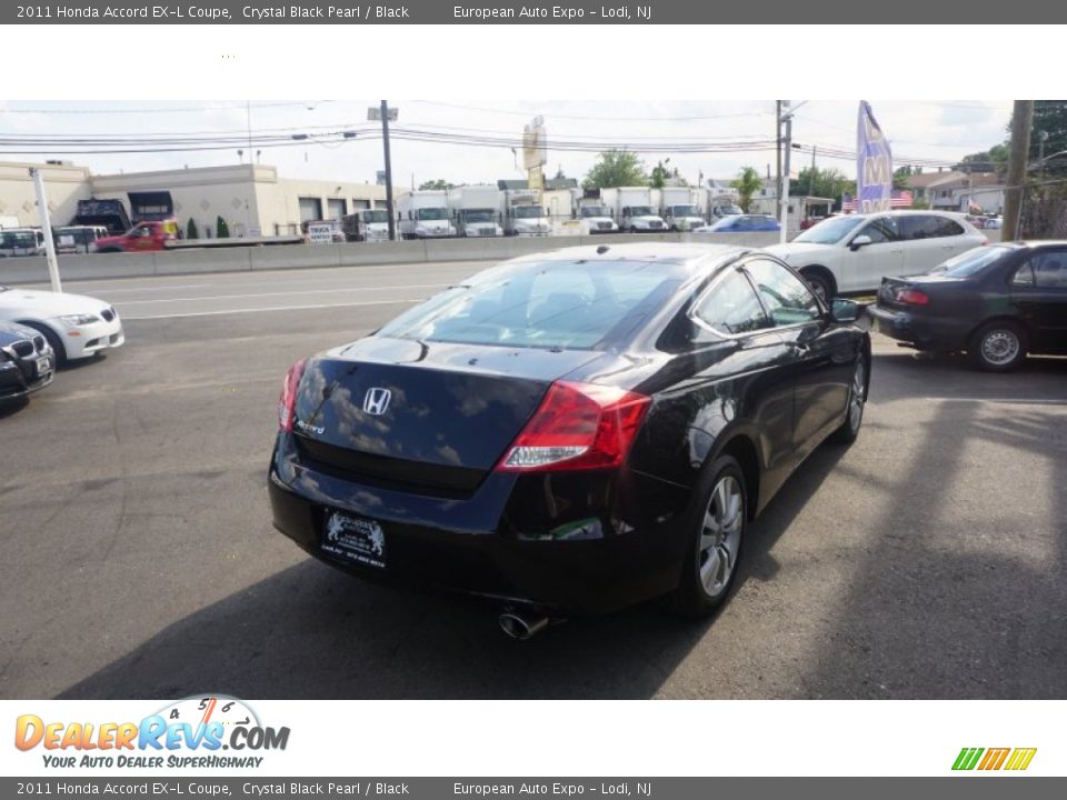 2011 Honda Accord EX-L Coupe Crystal Black Pearl / Black Photo #4