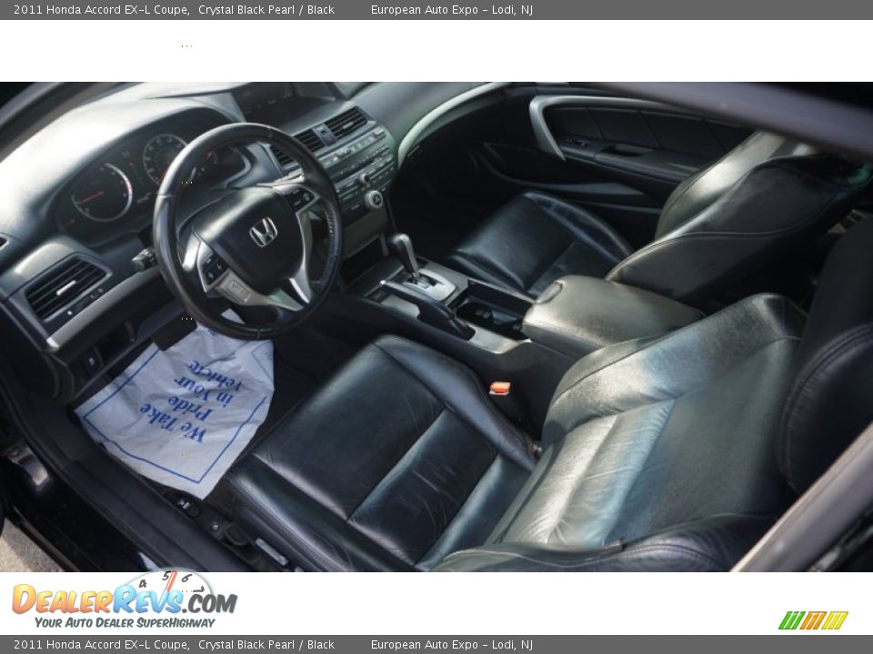 2011 Honda Accord EX-L Coupe Crystal Black Pearl / Black Photo #5