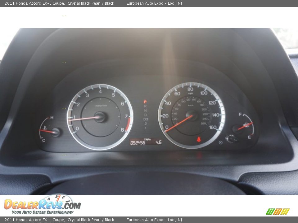 2011 Honda Accord EX-L Coupe Crystal Black Pearl / Black Photo #12