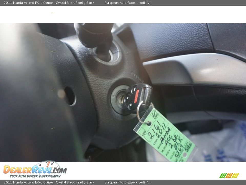 2011 Honda Accord EX-L Coupe Crystal Black Pearl / Black Photo #13