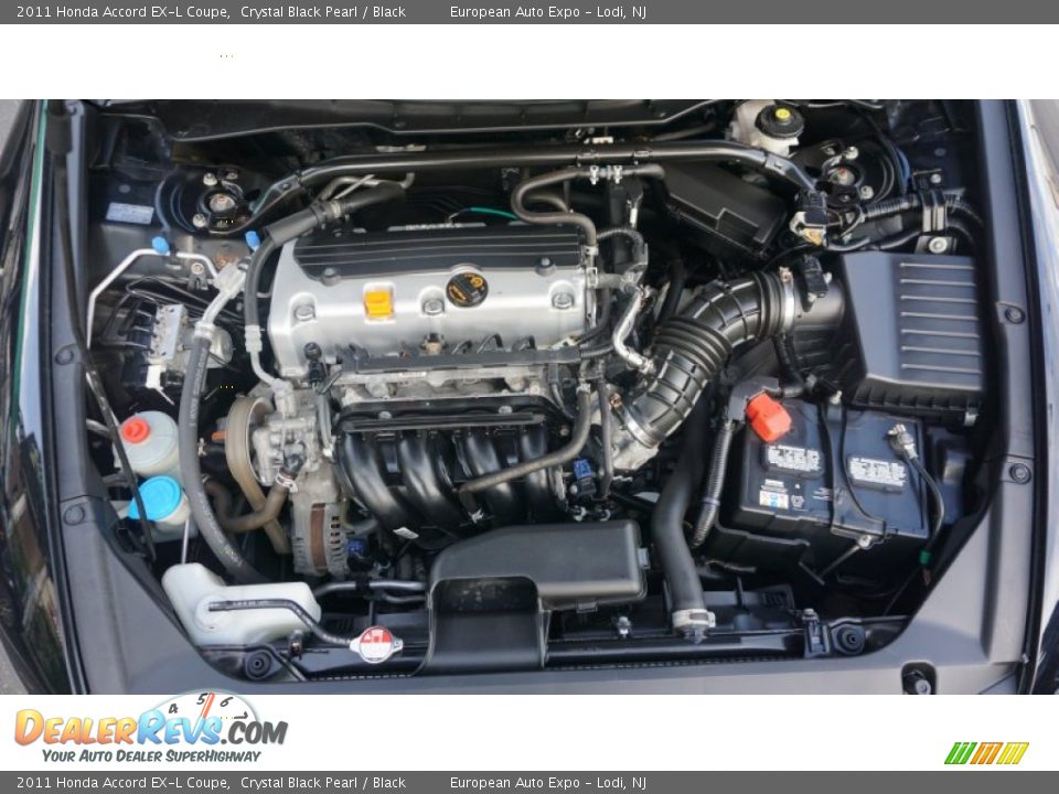 2011 Honda Accord EX-L Coupe Crystal Black Pearl / Black Photo #24