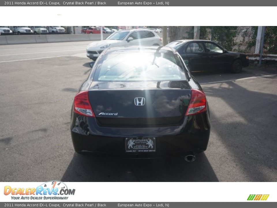 2011 Honda Accord EX-L Coupe Crystal Black Pearl / Black Photo #28