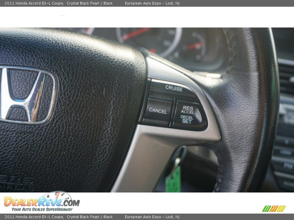 2011 Honda Accord EX-L Coupe Crystal Black Pearl / Black Photo #33