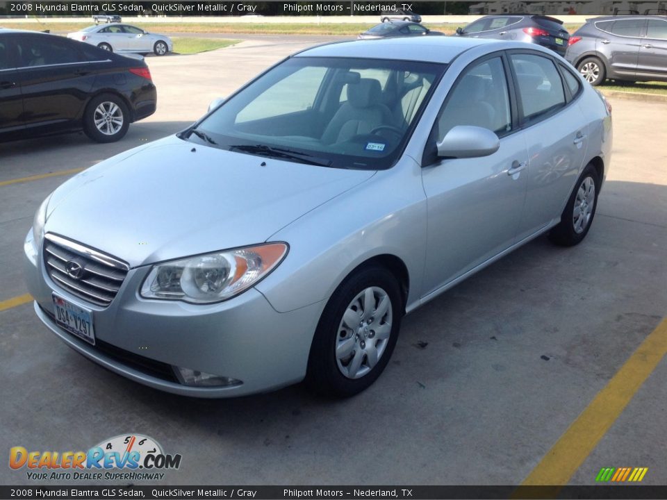 2008 Hyundai Elantra GLS Sedan QuickSilver Metallic / Gray Photo #2
