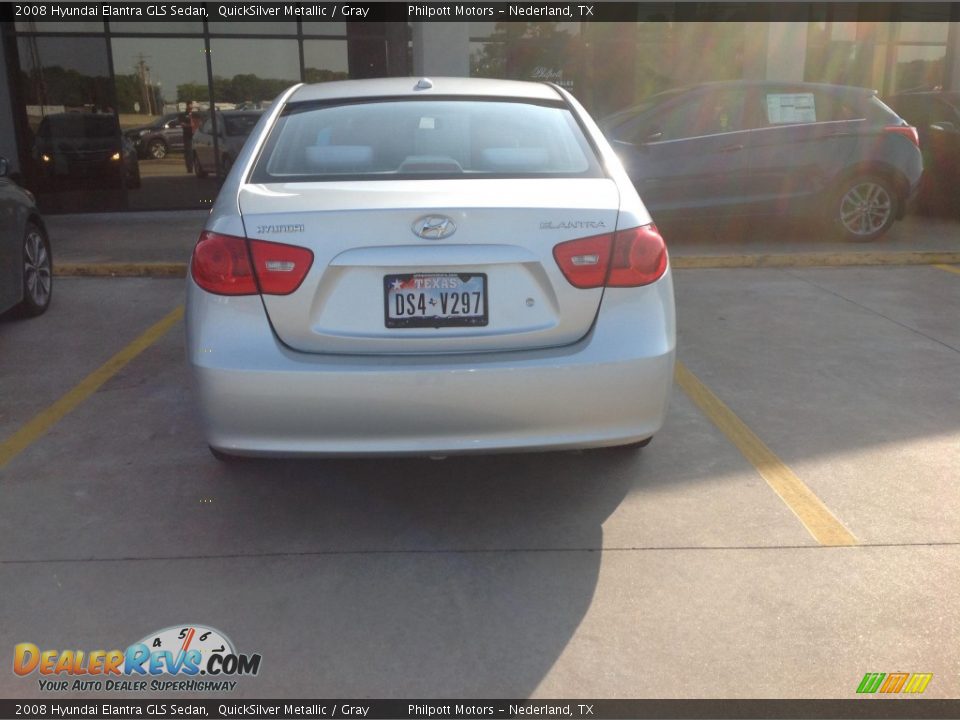 2008 Hyundai Elantra GLS Sedan QuickSilver Metallic / Gray Photo #3