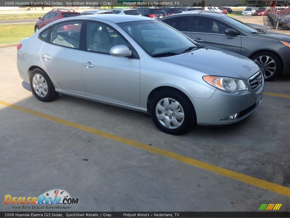 2008 Hyundai Elantra GLS Sedan QuickSilver Metallic / Gray Photo #4
