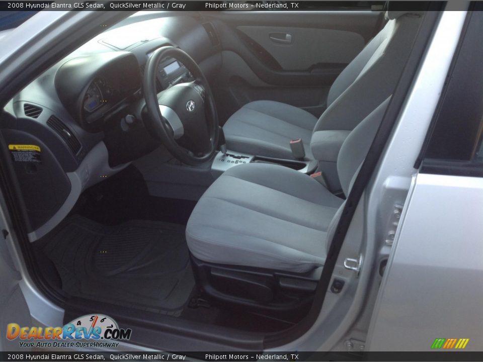 2008 Hyundai Elantra GLS Sedan QuickSilver Metallic / Gray Photo #7