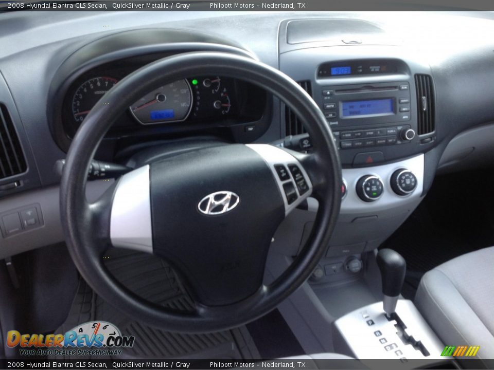 2008 Hyundai Elantra GLS Sedan QuickSilver Metallic / Gray Photo #8
