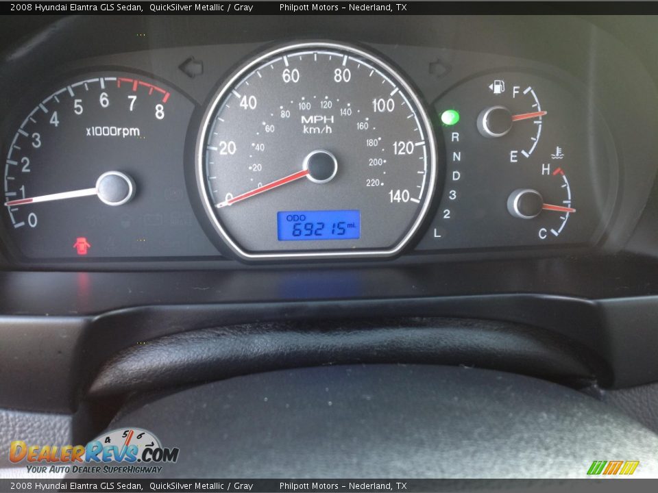 2008 Hyundai Elantra GLS Sedan QuickSilver Metallic / Gray Photo #9