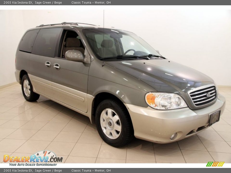 2003 Kia Sedona EX Sage Green / Beige Photo #1