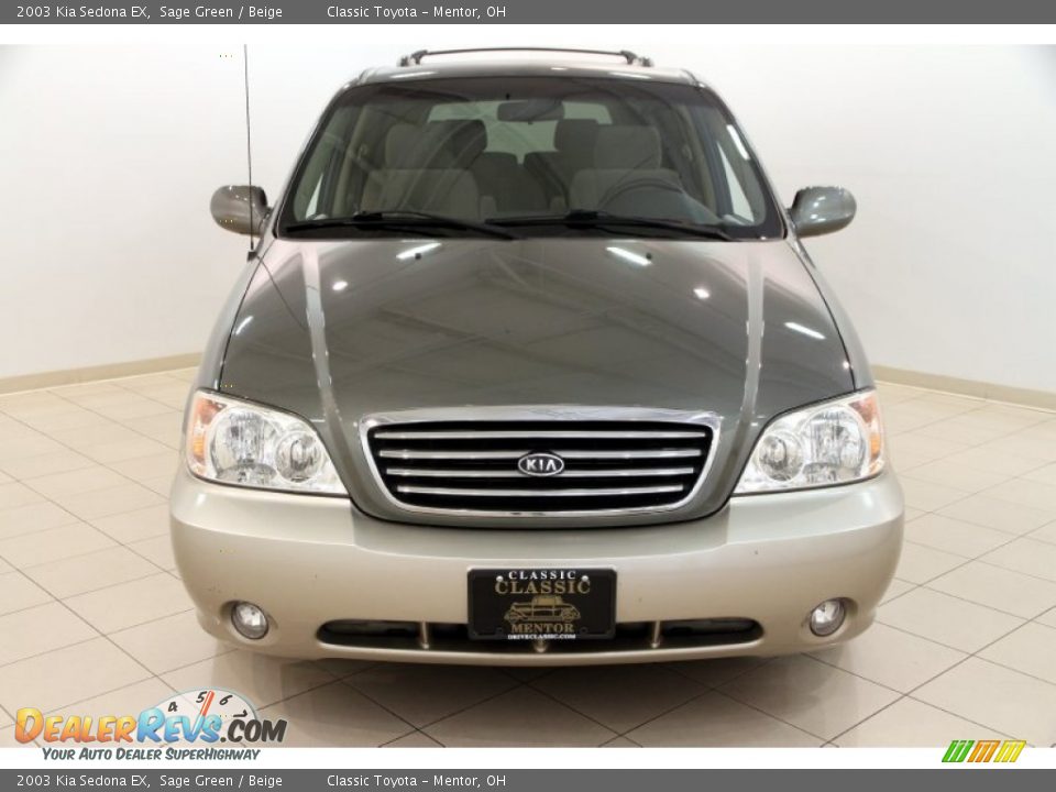 2003 Kia Sedona EX Sage Green / Beige Photo #2