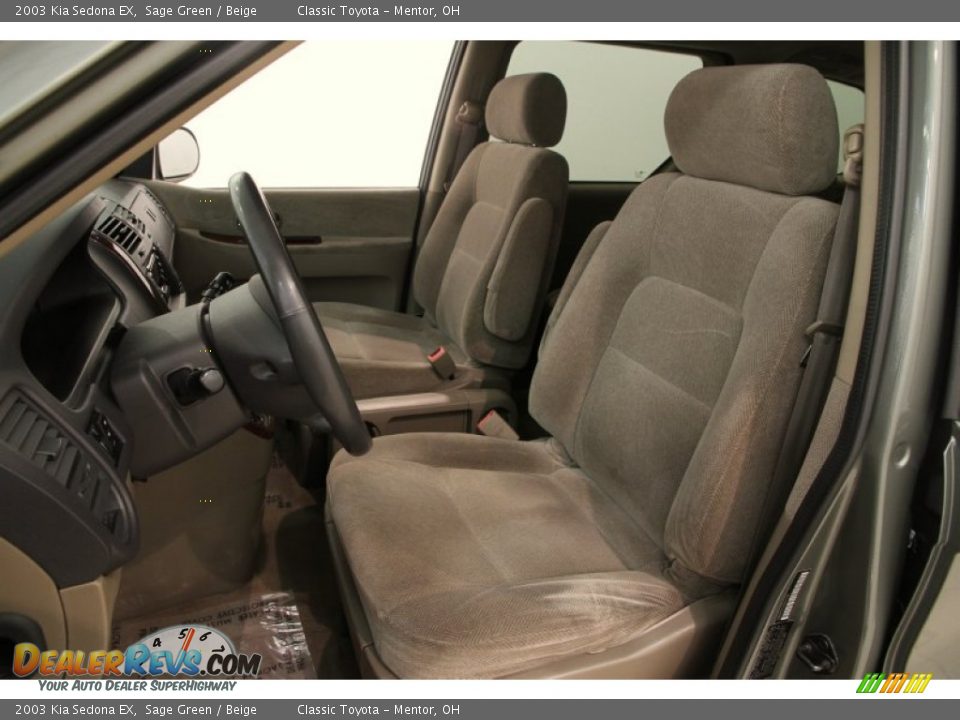 2003 Kia Sedona EX Sage Green / Beige Photo #5