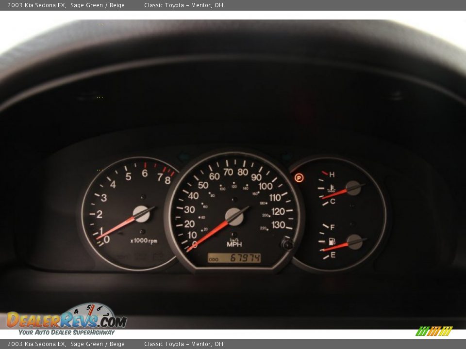 2003 Kia Sedona EX Sage Green / Beige Photo #7