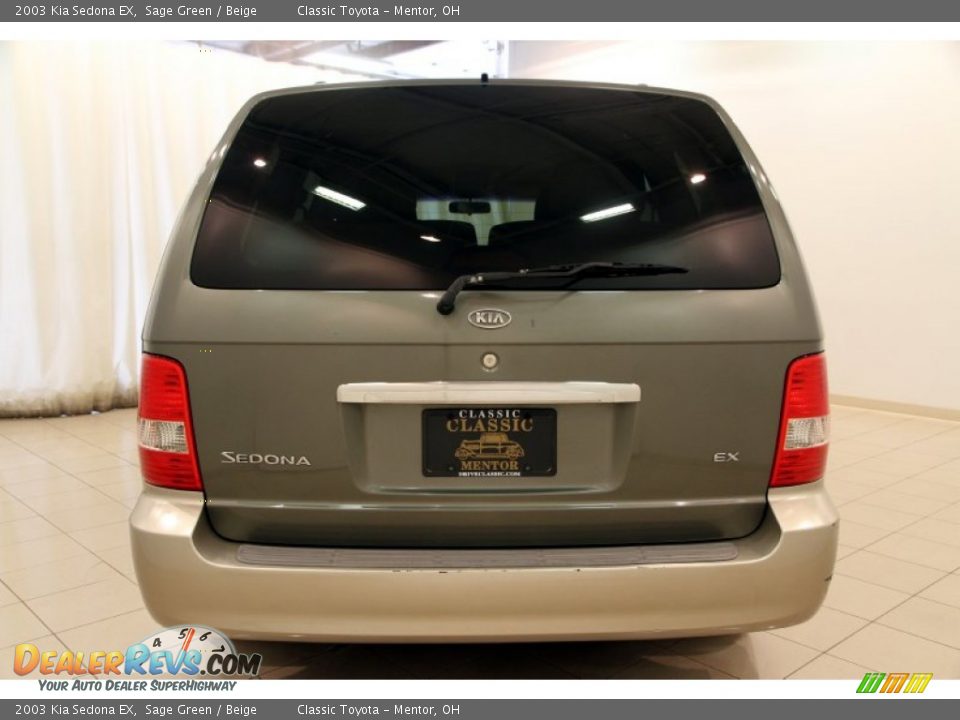 2003 Kia Sedona EX Sage Green / Beige Photo #17
