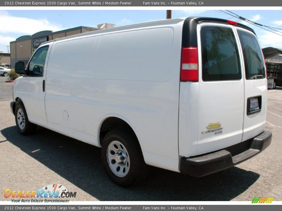 2012 Chevrolet Express 1500 Cargo Van Summit White / Medium Pewter Photo #7