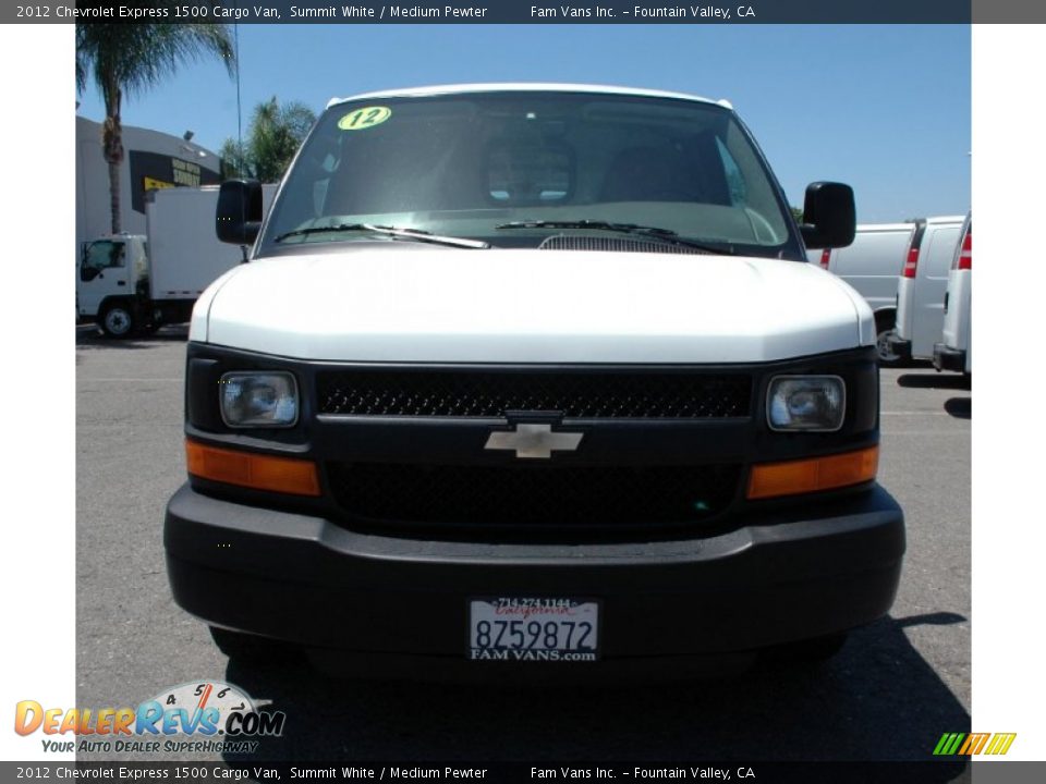 2012 Chevrolet Express 1500 Cargo Van Summit White / Medium Pewter Photo #9