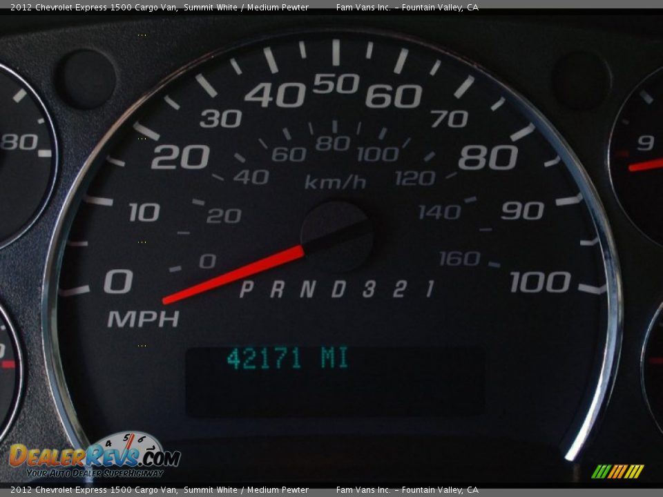 2012 Chevrolet Express 1500 Cargo Van Summit White / Medium Pewter Photo #16