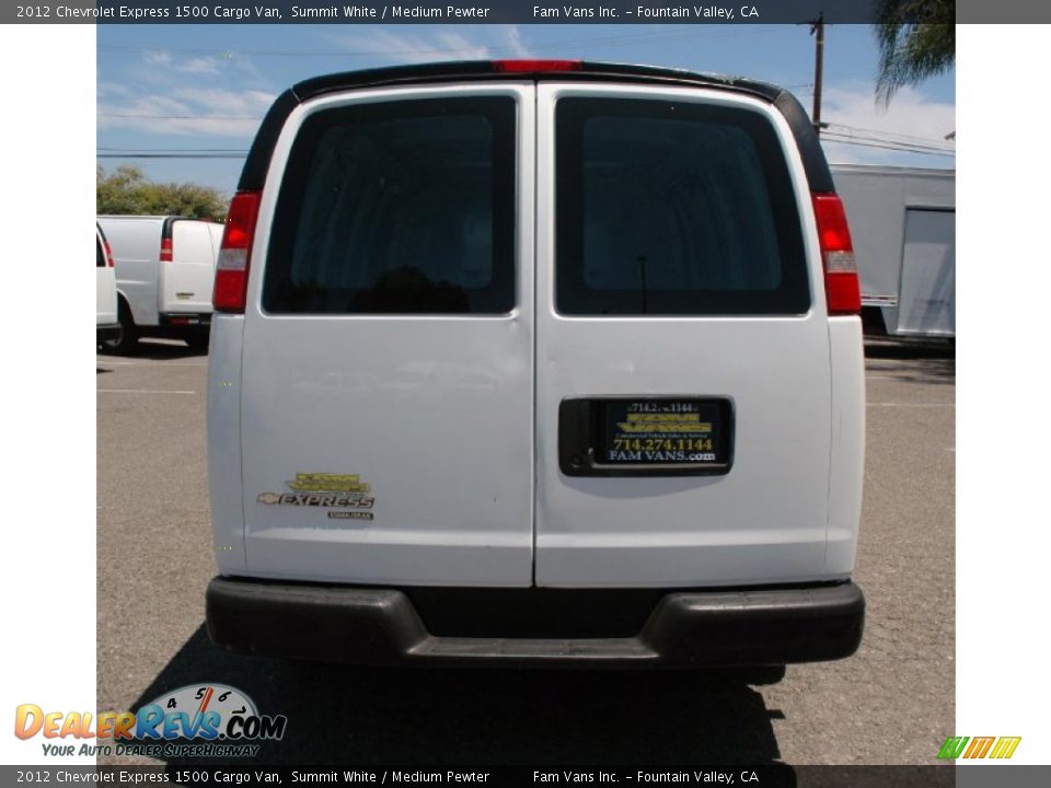 2012 Chevrolet Express 1500 Cargo Van Summit White / Medium Pewter Photo #5