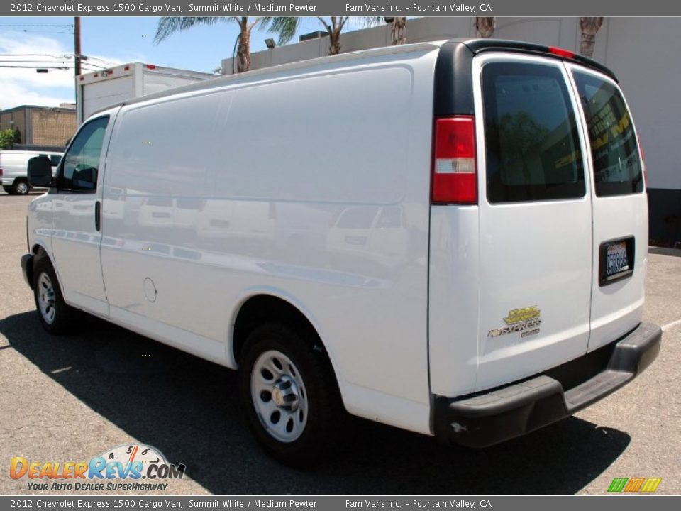 2012 Chevrolet Express 1500 Cargo Van Summit White / Medium Pewter Photo #7