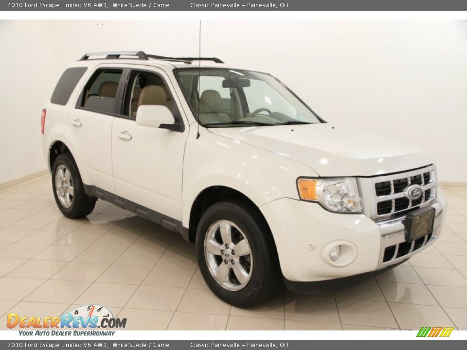 2010 Ford Escape Limited V6 4WD White Suede / Camel Photo #1