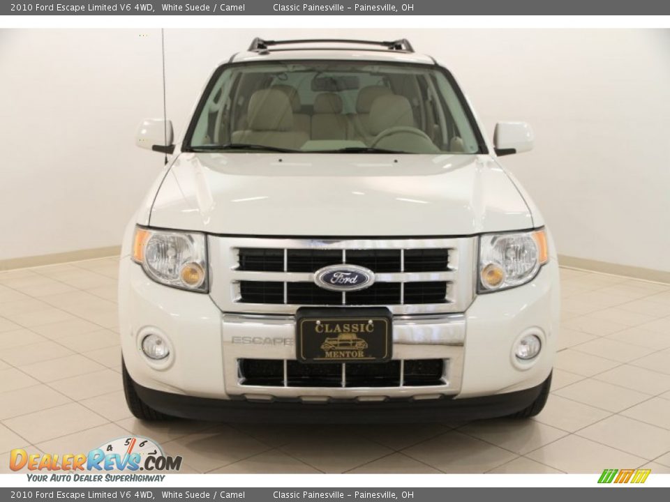 2010 Ford Escape Limited V6 4WD White Suede / Camel Photo #2