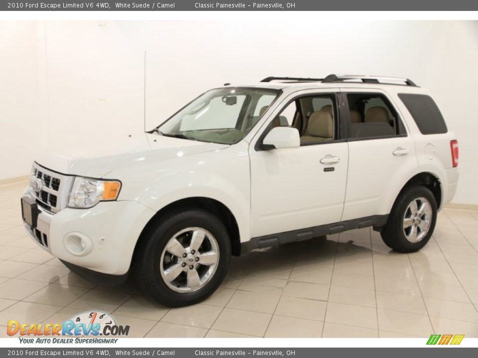 2010 Ford Escape Limited V6 4WD White Suede / Camel Photo #3