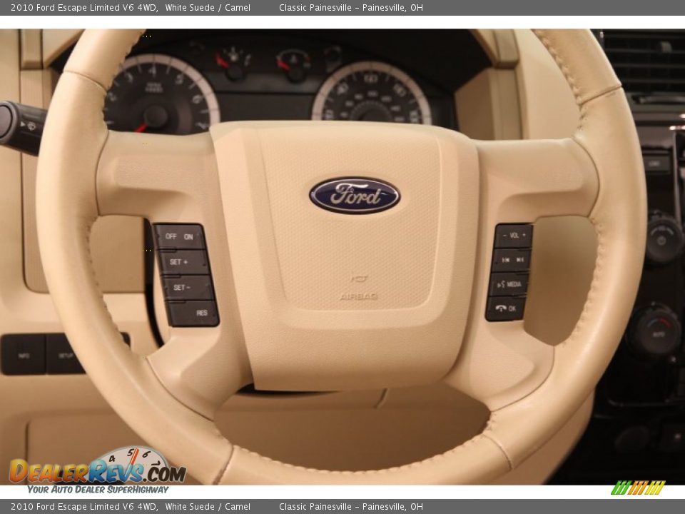 2010 Ford Escape Limited V6 4WD White Suede / Camel Photo #6