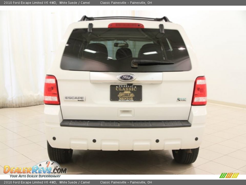 2010 Ford Escape Limited V6 4WD White Suede / Camel Photo #12