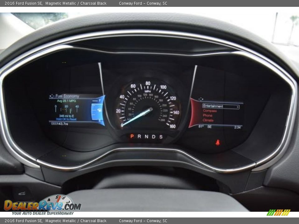 2016 Ford Fusion SE Magnetic Metallic / Charcoal Black Photo #21