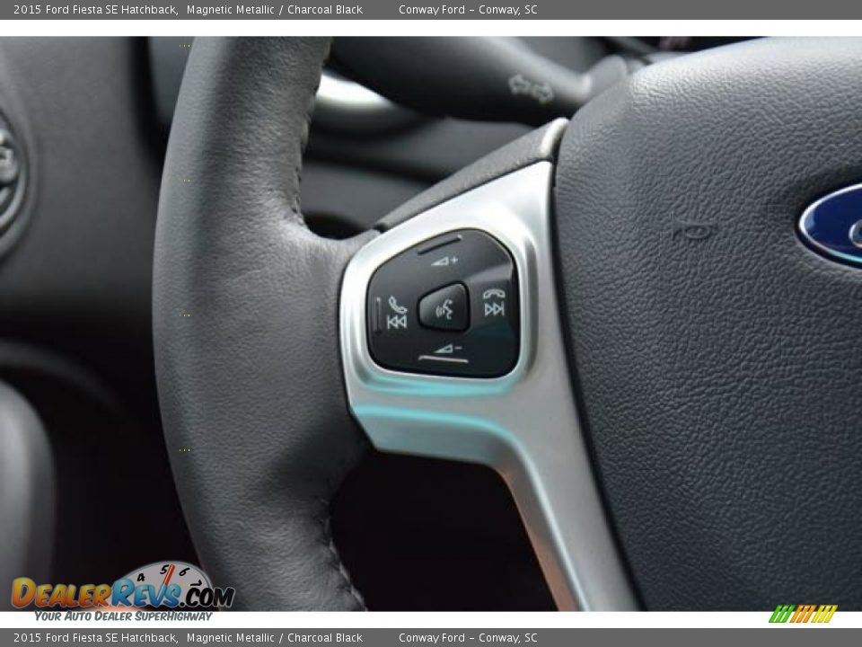 2015 Ford Fiesta SE Hatchback Magnetic Metallic / Charcoal Black Photo #19
