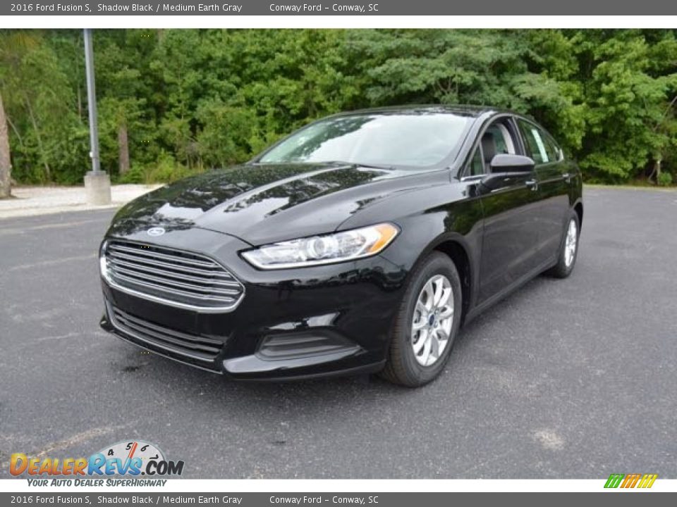 2016 Ford Fusion S Shadow Black / Medium Earth Gray Photo #1