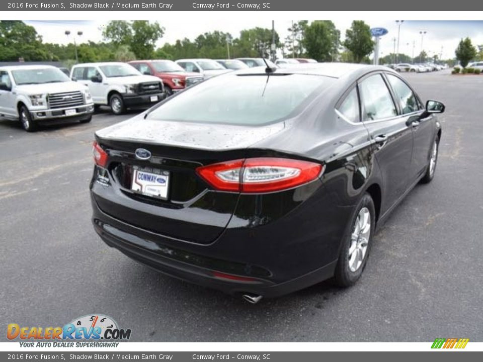 2016 Ford Fusion S Shadow Black / Medium Earth Gray Photo #4