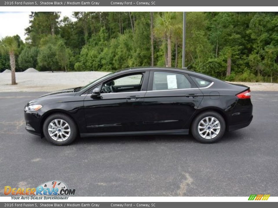 2016 Ford Fusion S Shadow Black / Medium Earth Gray Photo #7