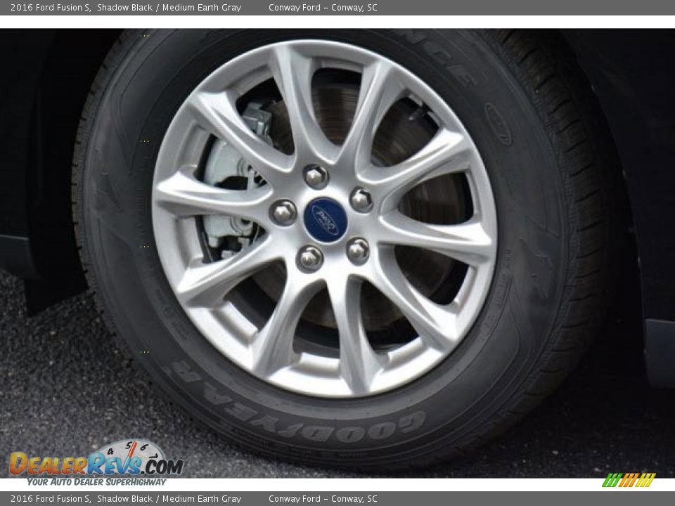 2016 Ford Fusion S Shadow Black / Medium Earth Gray Photo #8