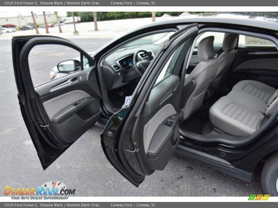 2016 Ford Fusion S Shadow Black / Medium Earth Gray Photo #9