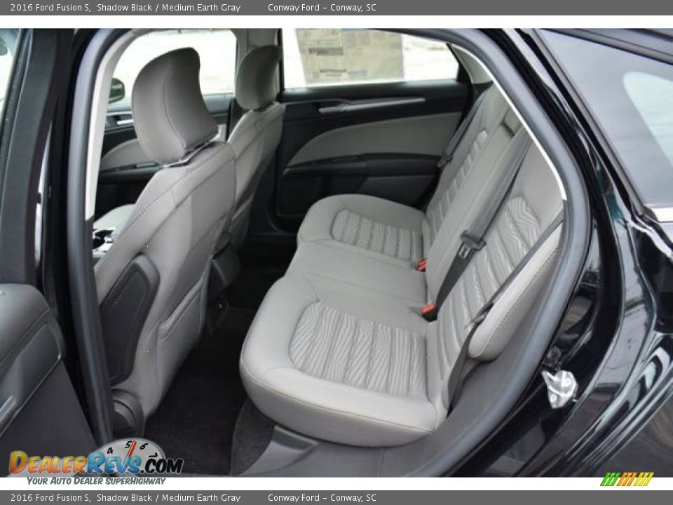 2016 Ford Fusion S Shadow Black / Medium Earth Gray Photo #10