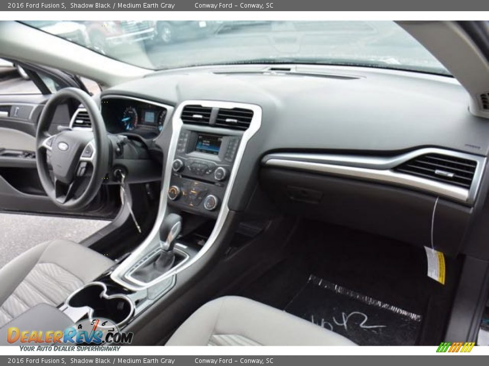 2016 Ford Fusion S Shadow Black / Medium Earth Gray Photo #13