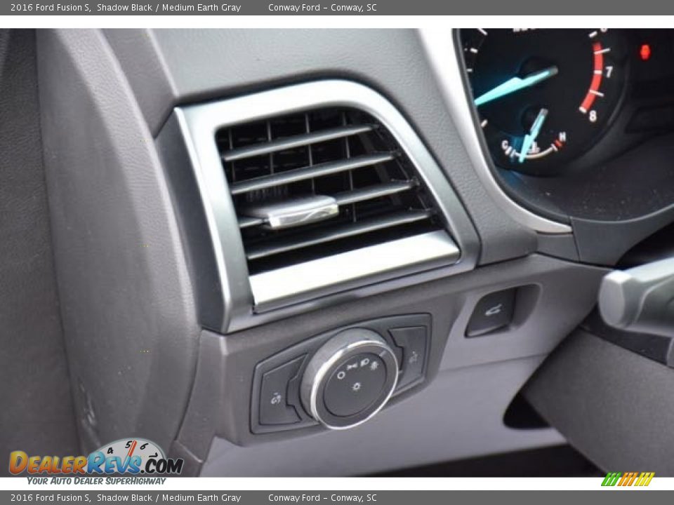 2016 Ford Fusion S Shadow Black / Medium Earth Gray Photo #16