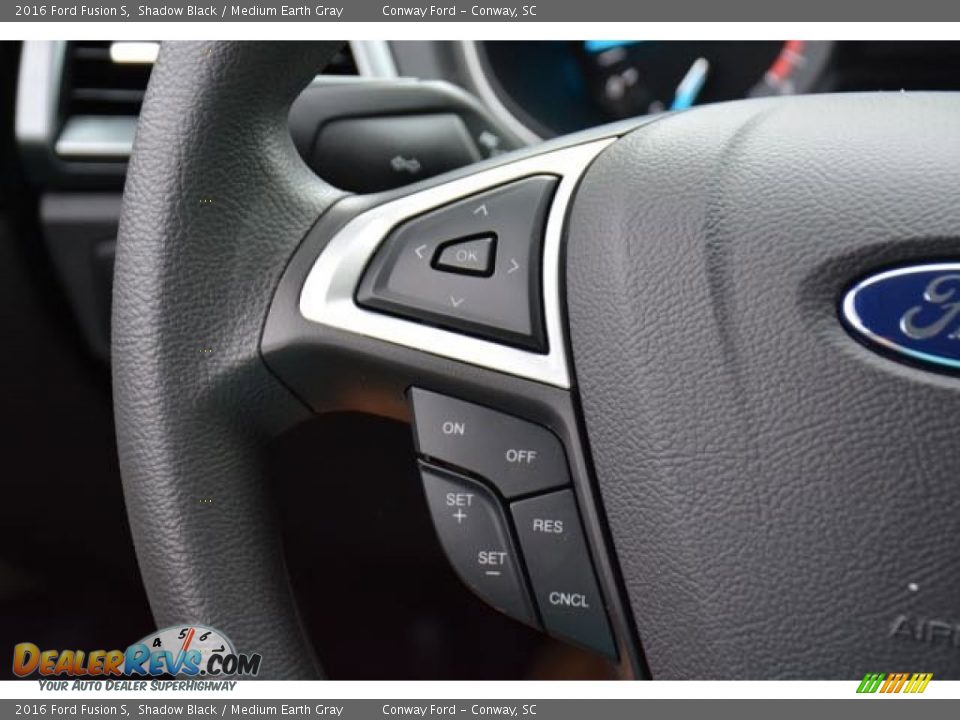 2016 Ford Fusion S Shadow Black / Medium Earth Gray Photo #18