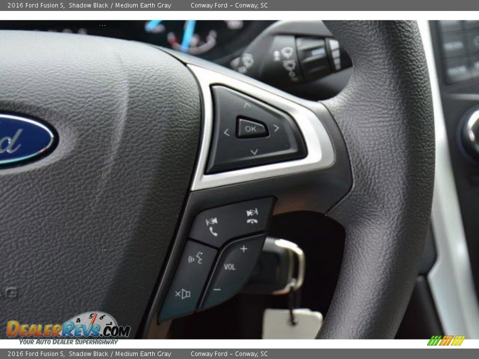 2016 Ford Fusion S Shadow Black / Medium Earth Gray Photo #19